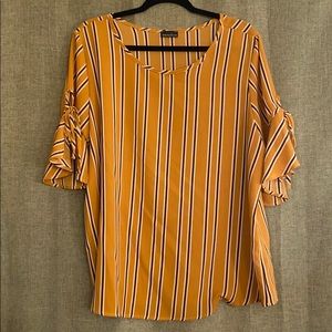 Yellow striped blouse
